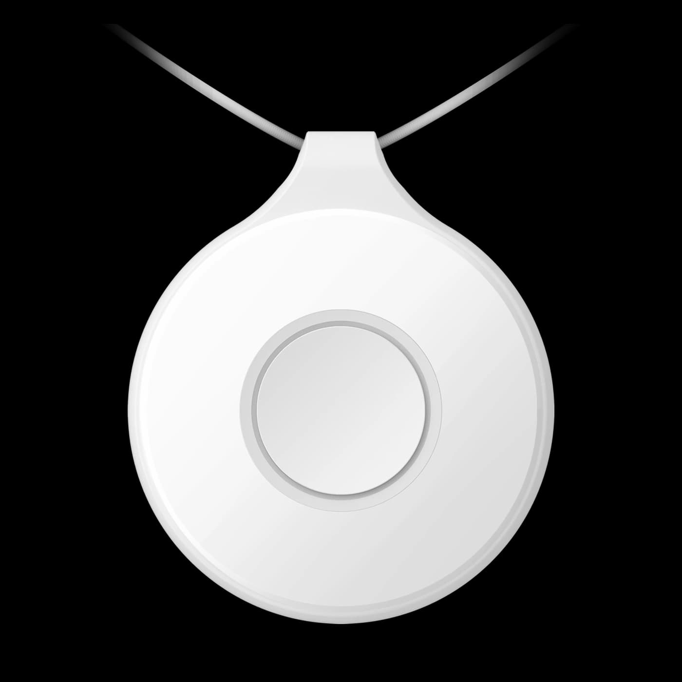 White wearable panic button pendant
